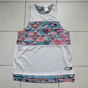 Patterned Reversible Basketball Tank